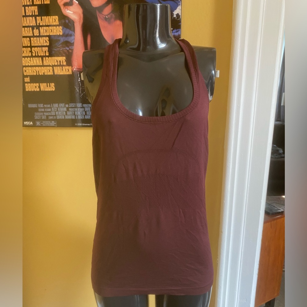 Lululemon Fitted Ribbed Maroon Tank Top
